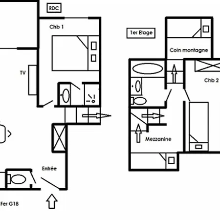 Duplex Confortable 3 Pieces 6 Pers Avec Balcon Proche Pistes Et Commerces A Meribel Village - Fr-1-411-160